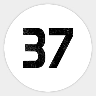 Number 37 Tee - Black Sticker